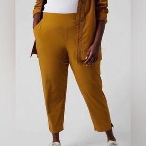 Athleta Brooklyn Ankle Pants in a Brass Mustard Color Plus Size 24W